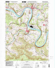 Meshoppen Pennsylvania Historical topographic map, 1:24000 scale, 7.5 X 7.5 Minute, Year 1999