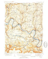 Meshoppen Pennsylvania Historical topographic map, 1:62500 scale, 15 X 15 Minute, Year 1945