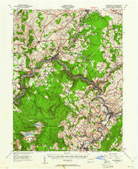 Meyersdale Pennsylvania Historical topographic map, 1:62500 scale, 15 X 15 Minute, Year 1939