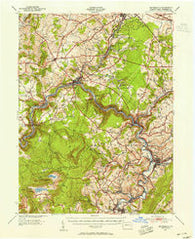 Meyersdale Pennsylvania Historical topographic map, 1:62500 scale, 15 X 15 Minute, Year 1939