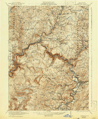 Meyersdale Pennsylvania Historical topographic map, 1:62500 scale, 15 X 15 Minute, Year 1921