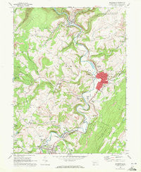 Meyersdale Pennsylvania Historical topographic map, 1:24000 scale, 7.5 X 7.5 Minute, Year 1968