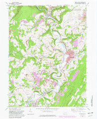 Meyersdale Pennsylvania Historical topographic map, 1:24000 scale, 7.5 X 7.5 Minute, Year 1968