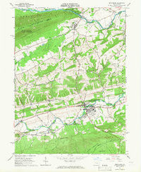 Middleburg Pennsylvania Historical topographic map, 1:24000 scale, 7.5 X 7.5 Minute, Year 1965