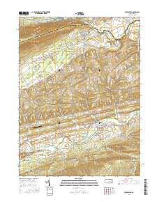 Middleburg Pennsylvania Current topographic map, 1:24000 scale, 7.5 X 7.5 Minute, Year 2016
