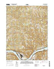 Midland Pennsylvania Current topographic map, 1:24000 scale, 7.5 X 7.5 Minute, Year 2016