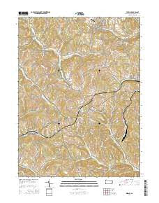 Midway Pennsylvania Current topographic map, 1:24000 scale, 7.5 X 7.5 Minute, Year 2016