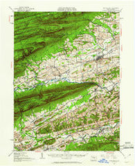 Mifflinburg Pennsylvania Historical topographic map, 1:62500 scale, 15 X 15 Minute, Year 1953