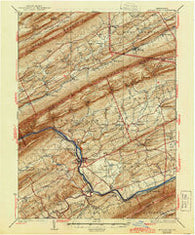 Mifflintown Pennsylvania Historical topographic map, 1:62500 scale, 15 X 15 Minute, Year 1937