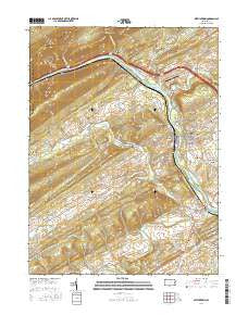 Mifflintown Pennsylvania Current topographic map, 1:24000 scale, 7.5 X 7.5 Minute, Year 2016
