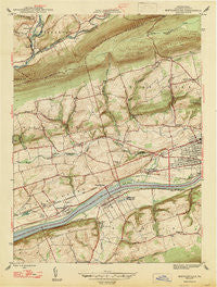 Mifflinville Pennsylvania Historical topographic map, 1:24000 scale, 7.5 X 7.5 Minute, Year 1947