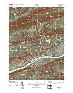 Mifflinville Pennsylvania Historical topographic map, 1:24000 scale, 7.5 X 7.5 Minute, Year 2010