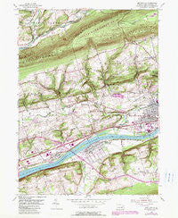 Mifflinville Pennsylvania Historical topographic map, 1:24000 scale, 7.5 X 7.5 Minute, Year 1954
