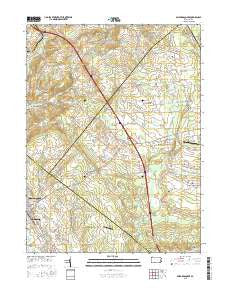 Milford Square Pennsylvania Current topographic map, 1:24000 scale, 7.5 X 7.5 Minute, Year 2016