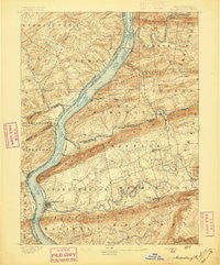 Millersburg Pennsylvania Historical topographic map, 1:62500 scale, 15 X 15 Minute, Year 1893