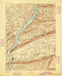 Millersburg Pennsylvania Historical topographic map, 1:62500 scale, 15 X 15 Minute, Year 1893