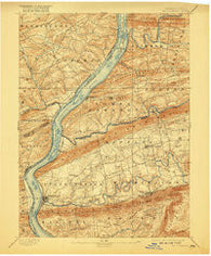 Millersburg Pennsylvania Historical topographic map, 1:62500 scale, 15 X 15 Minute, Year 1893