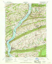 Millersburg Pennsylvania Historical topographic map, 1:62500 scale, 15 X 15 Minute, Year 1953