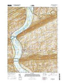 Millersburg Pennsylvania Current topographic map, 1:24000 scale, 7.5 X 7.5 Minute, Year 2016