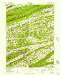 Millerstown Pennsylvania Historical topographic map, 1:62500 scale, 15 X 15 Minute, Year 1955