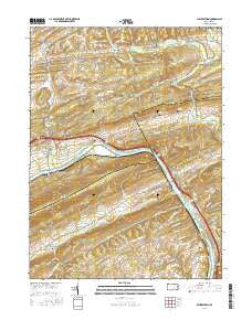 Millerstown Pennsylvania Current topographic map, 1:24000 scale, 7.5 X 7.5 Minute, Year 2016