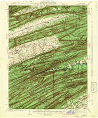Millheim Pennsylvania Historical topographic map, 1:62500 scale, 15 X 15 Minute, Year 1941
