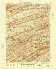 Millheim Pennsylvania Historical topographic map, 1:62500 scale, 15 X 15 Minute, Year 1941
