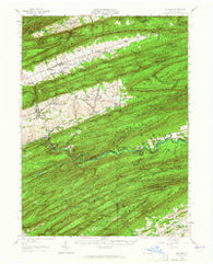 Millheim Pennsylvania Historical topographic map, 1:62500 scale, 15 X 15 Minute, Year 1957