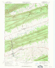 Millheim Pennsylvania Historical topographic map, 1:24000 scale, 7.5 X 7.5 Minute, Year 1968