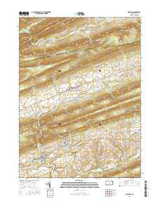 Millheim Pennsylvania Current topographic map, 1:24000 scale, 7.5 X 7.5 Minute, Year 2016