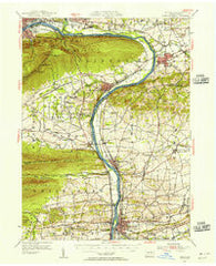 Milton Pennsylvania Historical topographic map, 1:62500 scale, 15 X 15 Minute, Year 1953