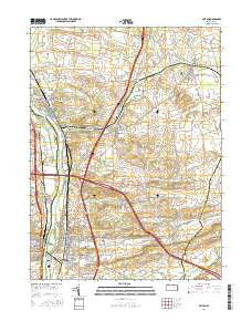 Milton Pennsylvania Current topographic map, 1:24000 scale, 7.5 X 7.5 Minute, Year 2016