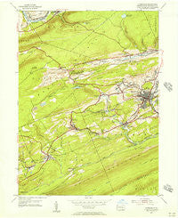 Minersville Pennsylvania Historical topographic map, 1:24000 scale, 7.5 X 7.5 Minute, Year 1955