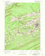 Minersville Pennsylvania Historical topographic map, 1:24000 scale, 7.5 X 7.5 Minute, Year 1955