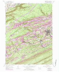 Minersville Pennsylvania Historical topographic map, 1:24000 scale, 7.5 X 7.5 Minute, Year 1955