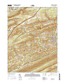 Minersville Pennsylvania Current topographic map, 1:24000 scale, 7.5 X 7.5 Minute, Year 2016