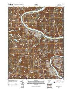 Monongahela Pennsylvania Historical topographic map, 1:24000 scale, 7.5 X 7.5 Minute, Year 2010