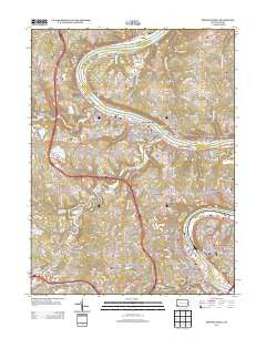 Monongahela Pennsylvania Historical topographic map, 1:24000 scale, 7.5 X 7.5 Minute, Year 2013
