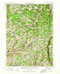 Montrose Pennsylvania Historical topographic map, 1:62500 scale, 15 X 15 Minute, Year 1943
