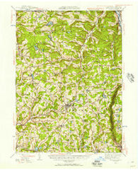 Montrose Pennsylvania Historical topographic map, 1:62500 scale, 15 X 15 Minute, Year 1943