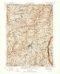 Montrose Pennsylvania Historical topographic map, 1:62500 scale, 15 X 15 Minute, Year 1943