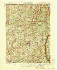Montrose Pennsylvania Historical topographic map, 1:62500 scale, 15 X 15 Minute, Year 1945