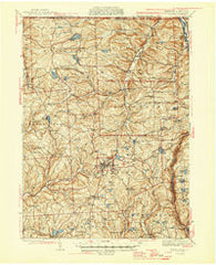 Montrose Pennsylvania Historical topographic map, 1:62500 scale, 15 X 15 Minute, Year 1945