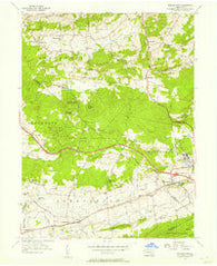 Morgantown Pennsylvania Historical topographic map, 1:24000 scale, 7.5 X 7.5 Minute, Year 1956