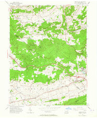 Morgantown Pennsylvania Historical topographic map, 1:24000 scale, 7.5 X 7.5 Minute, Year 1956