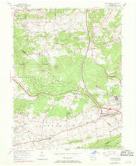 Morgantown Pennsylvania Historical topographic map, 1:24000 scale, 7.5 X 7.5 Minute, Year 1956
