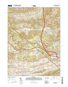 Morgantown Pennsylvania Current topographic map, 1:24000 scale, 7.5 X 7.5 Minute, Year 2016