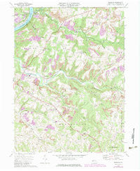 Mosgrove Pennsylvania Historical topographic map, 1:24000 scale, 7.5 X 7.5 Minute, Year 1968