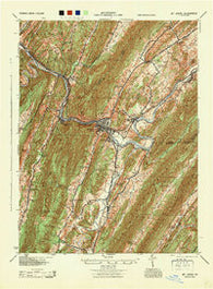 Mt. Union Pennsylvania Historical topographic map, 1:62500 scale, 15 X 15 Minute, Year 1944