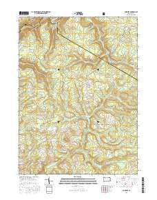 Munderf Pennsylvania Current topographic map, 1:24000 scale, 7.5 X 7.5 Minute, Year 2016